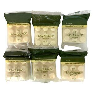 Lavarino Cosso Massage Soap Lot Of 6 Bars 1.41 Oz Each Travel Size Made In Italy
